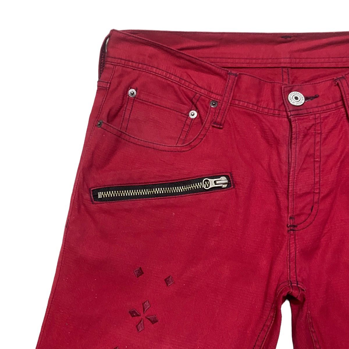 Le Grande Bleu (L.G.B.) RUPERT EDGE Tribal Skull Embroidery Jeans Size US 31 - 4 Thumbnail