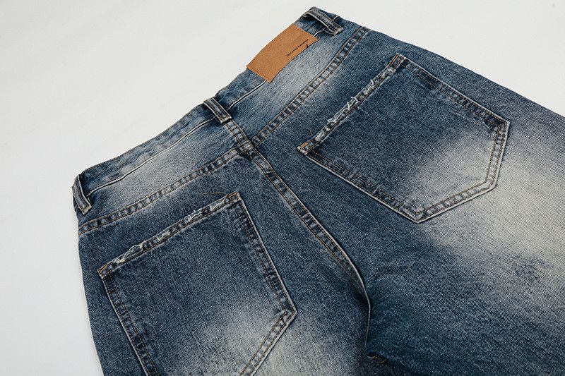 Vintage American high street style straight leg ripped jeans for men Size US 32 / EU 48 - 5 Thumbnail