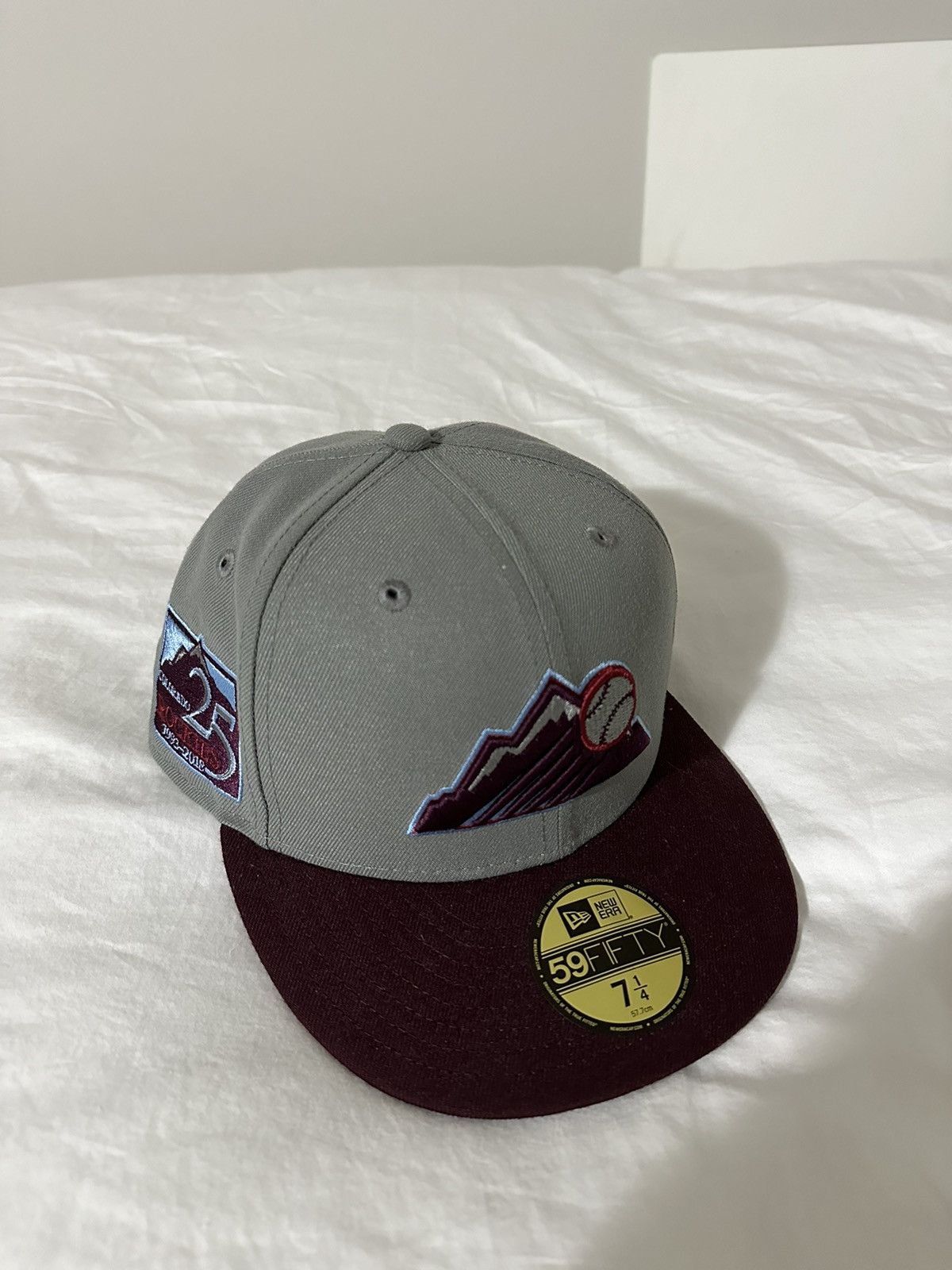 image of Colorado Rockies New Era Fitted 7 1/4 in Grey, Men's