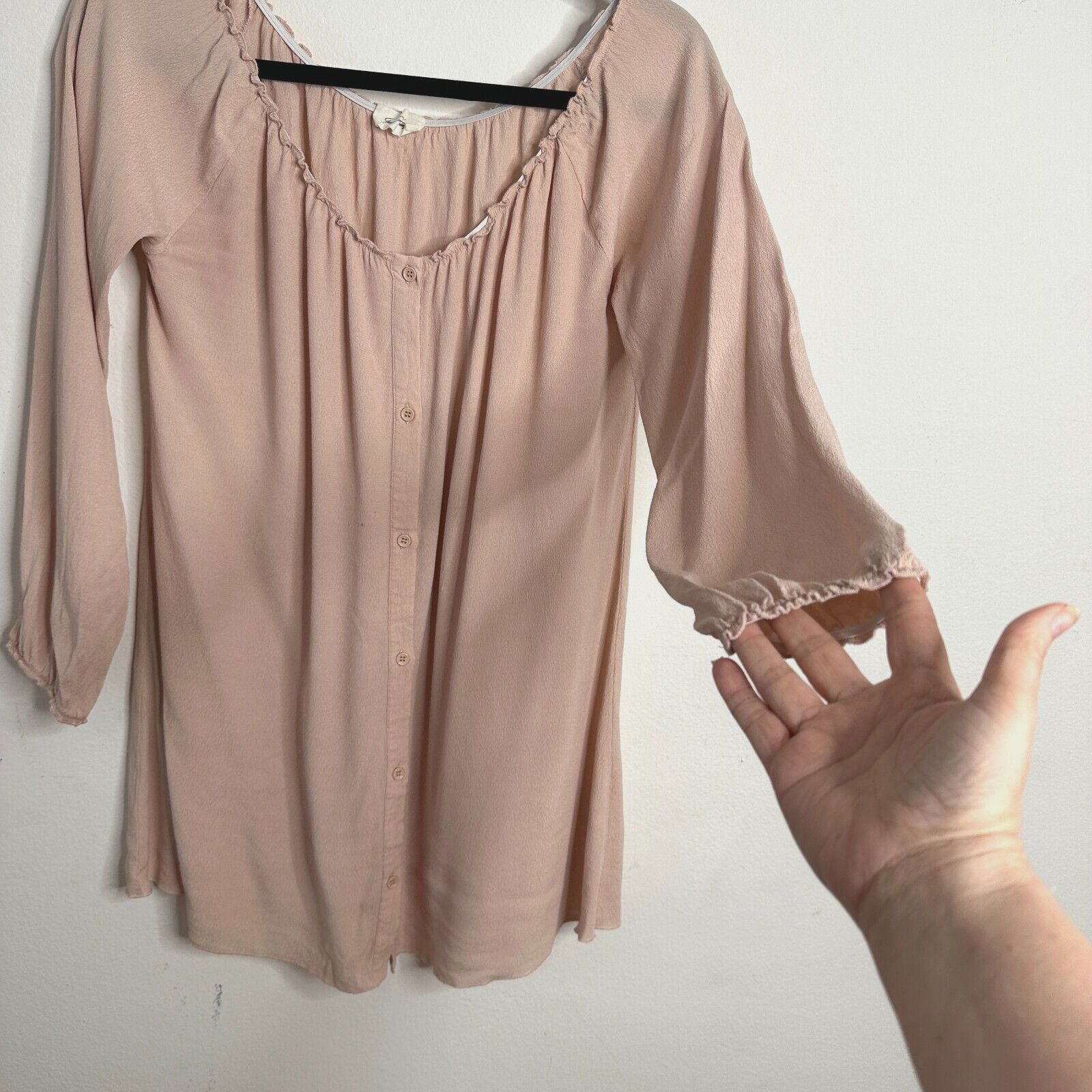 Other American Vintage Blush Off Shoulder Button Blouse Top Small Size S / US 4 / IT 40 - 4 Thumbnail