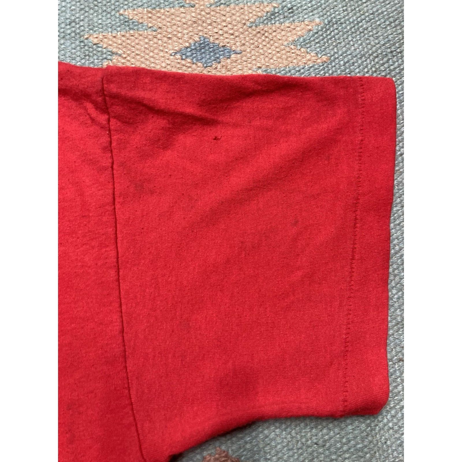 Vintage VINTAGE 80s Halloween Monster Face Bats Distressed Single Stitch XL T-Shirt Men Red Size US XL / EU 56 / 4 - 7 Thumbnail