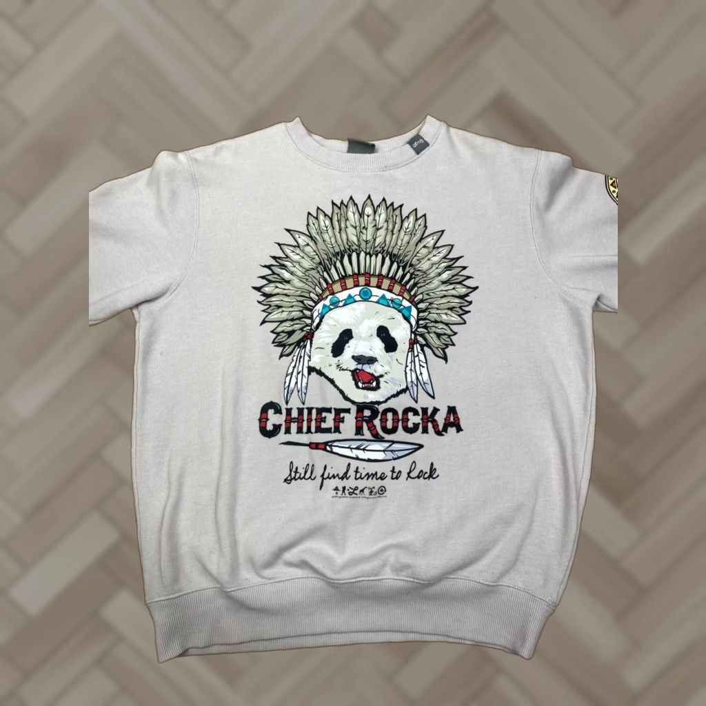 Vintage LRG Chief Panda Sweatshirt M Gray Crew Neck Pullover Sweatshirt Men Size US M / EU 48-50 / 2 - 1 Thumbnail