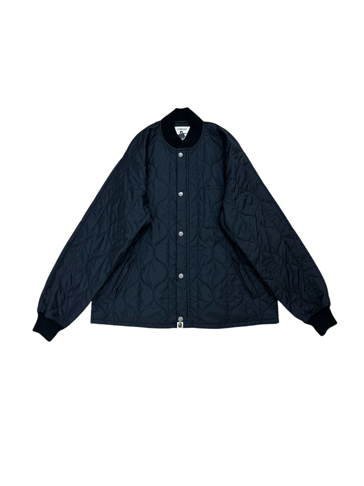 Bape Rare And Beautiful Bape Quilted Light Puffer Zipper Jacket Size US L / EU 52-54 / 3 - 1 Thumbnail