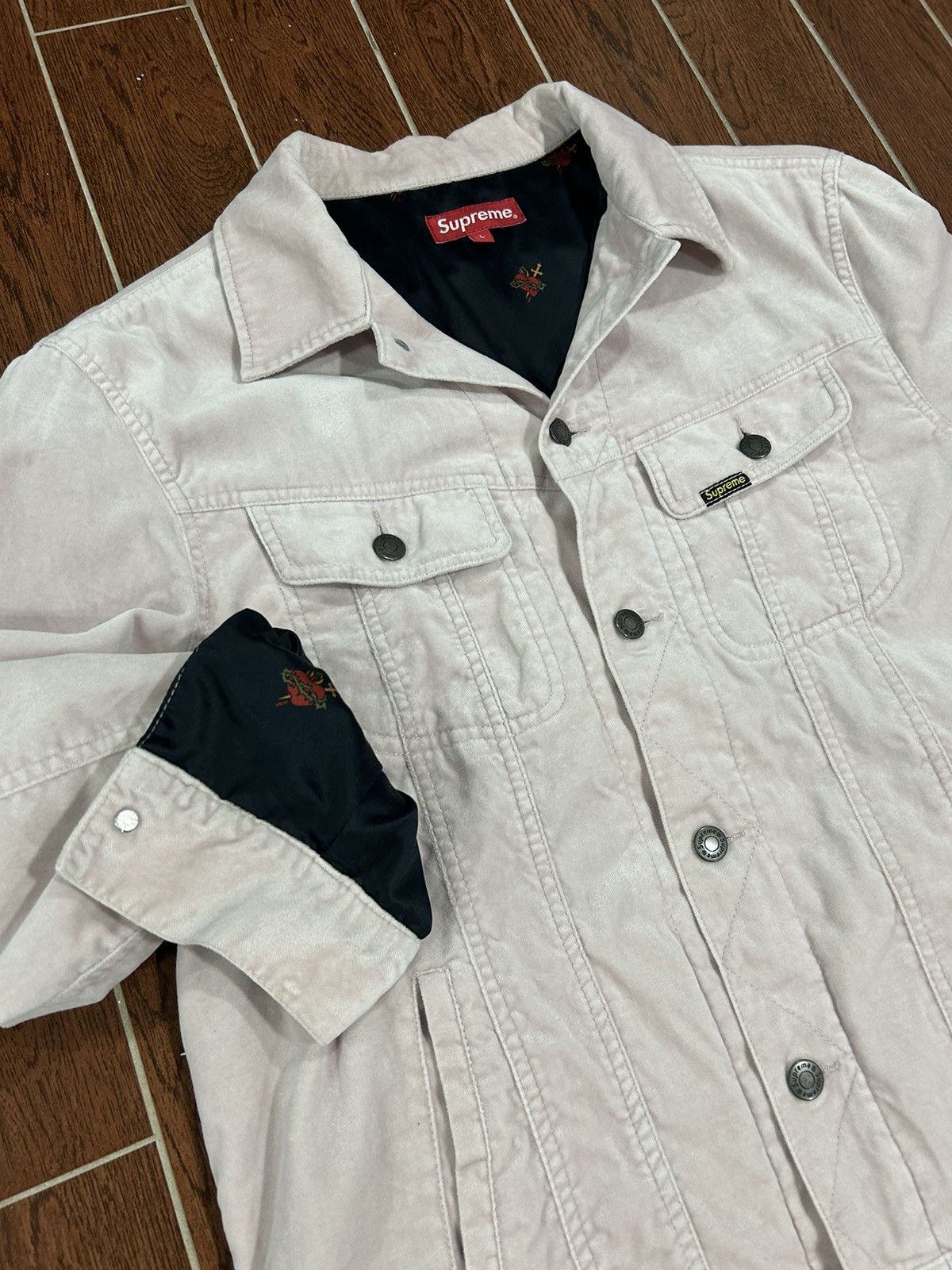 Supreme Velvet Trucker Jacket | Grailed