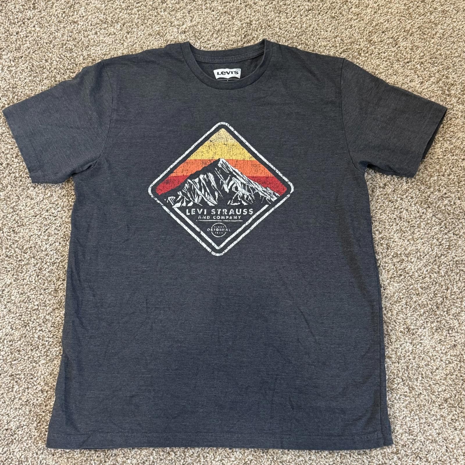 Levi's Levi's Graphic MountainLarge T-Shirt Charcoal Gray Large Size US L / EU 52-54 / 3 - 1 Thumbnail