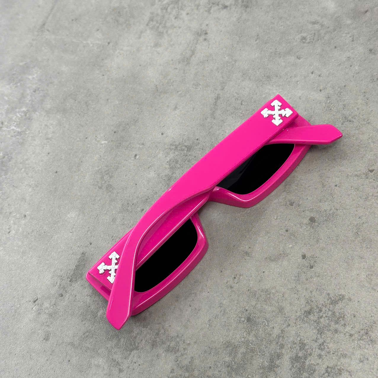 Off-White OFF WHITE Arthur Rectangle-Frame Sunglasses PINK Size ONE SIZE - 3 Thumbnail