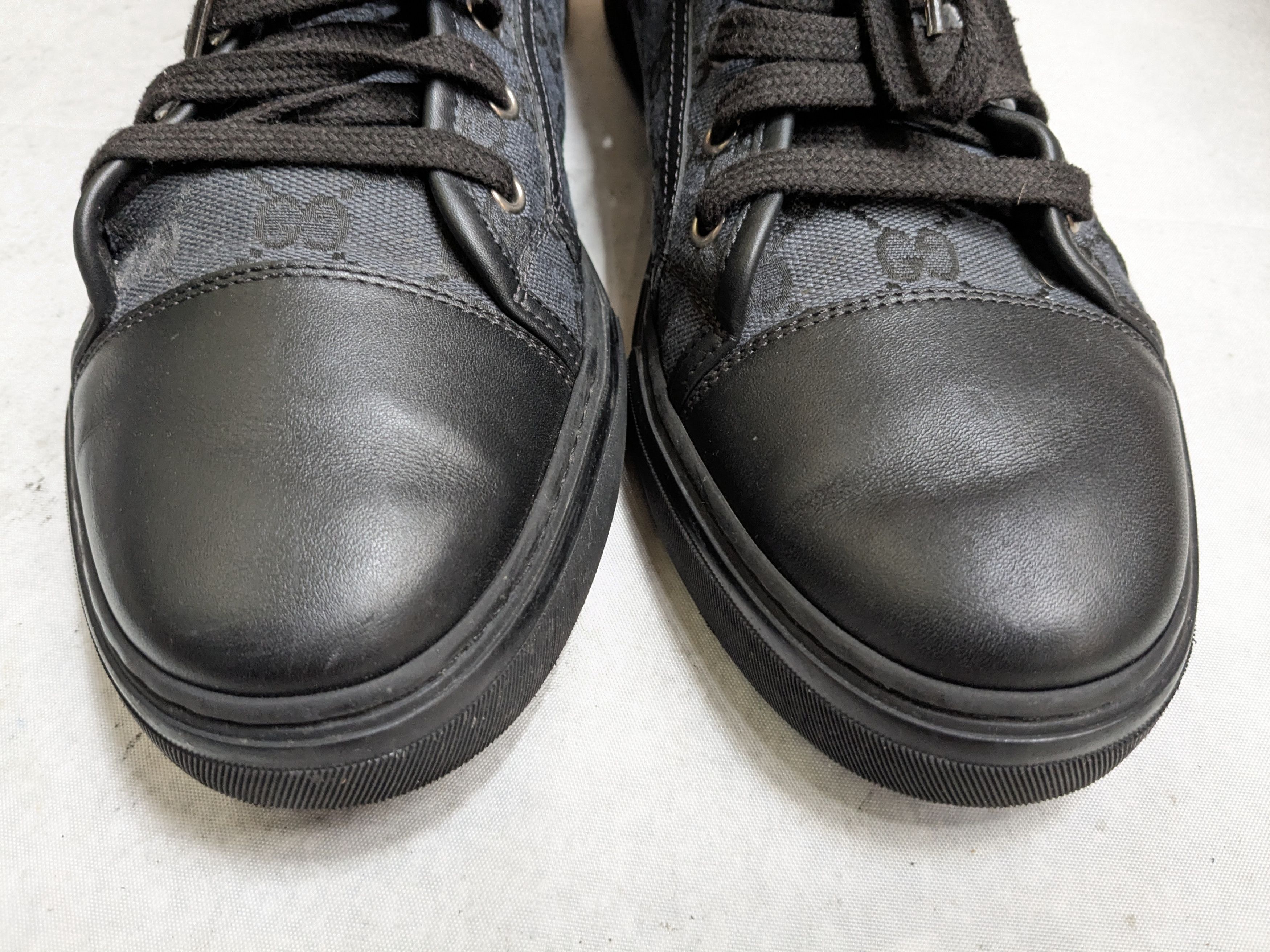 Gucci Gucci Monogram Sneakers Black 11.5 High Tops Size US 11.5 / EU 44-45 - 5 Thumbnail