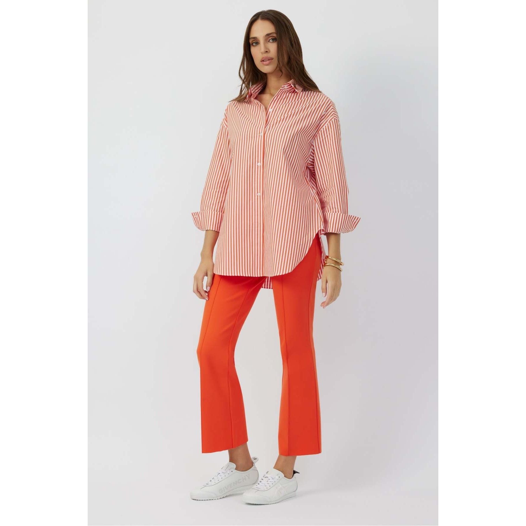 Other Grey Ven The Reya Bengal Orange Button Down Shirt Size XS / US 0-2 / IT 36-38 - 3 Thumbnail