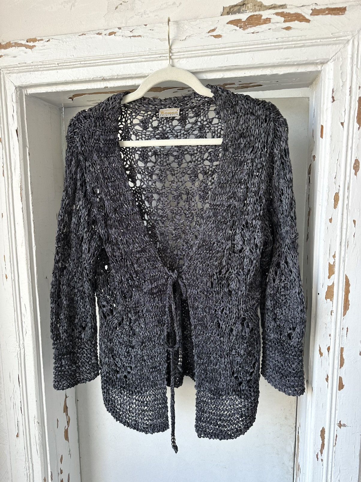 Beauty Beast × If Six Was Nine × Vintage Vintage Knit Grey Cardigan Size S / US 4 / IT 40 - 1 Thumbnail