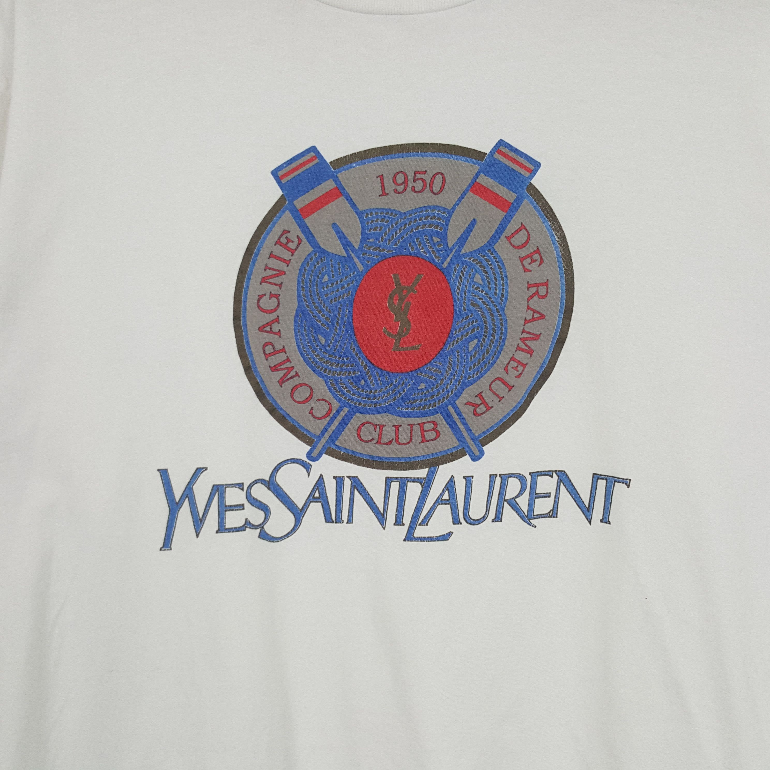Vintage × Yves Saint Laurent Vintage Yves Saint Laurent Italian Brand Tshirt Size US L / EU 52-54 / 3 - 2 Thumbnail