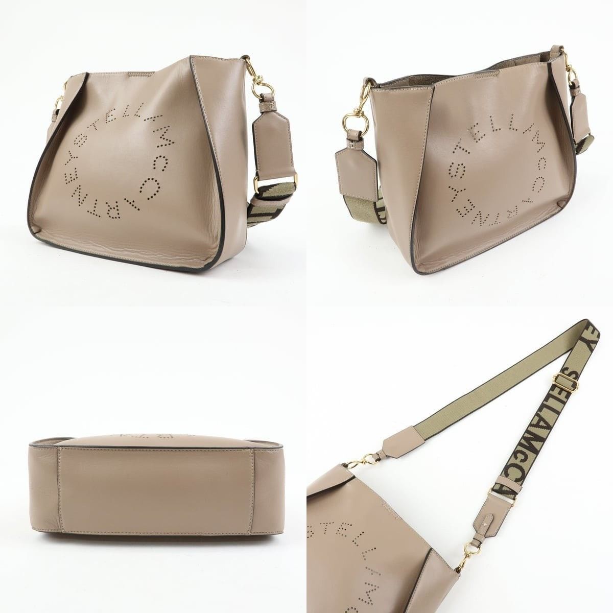Stella McCartney Stella McCartney Logo Faux Leather Shoulder Bag Beige Size ONE SIZE - 3 Thumbnail