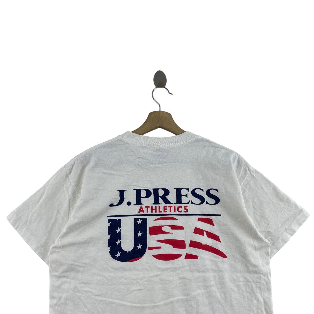 J. Press Vintage 90s J.PRESS New York Athletics Usa Brand Print White Size US L / EU 52-54 / 3 - 2 Thumbnail