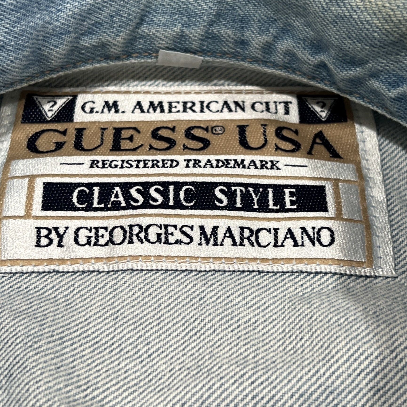Guess VINTAGE Guess USA Denim Jean Jacket XL Mens Rockabilly Blue 1990s Y2K United States Style 10803 Cut 64081 Size US 36 / EU 52 - 4 Thumbnail