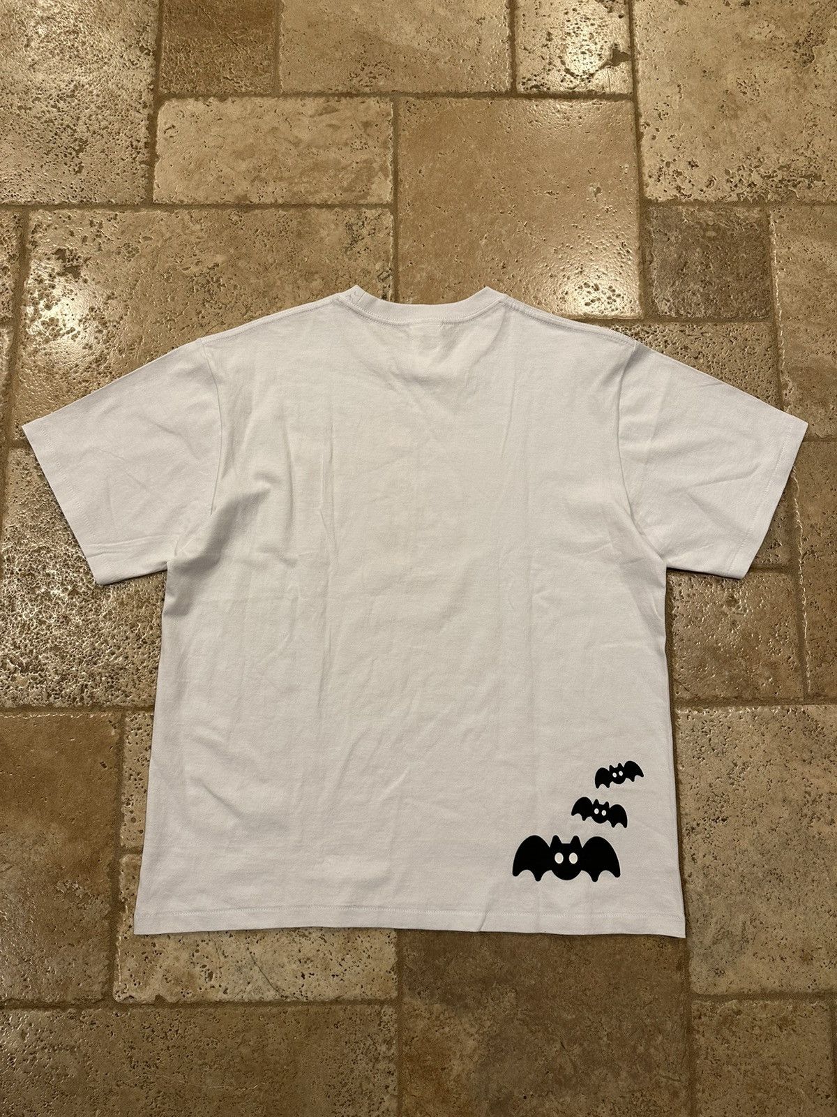 Bape Bape Baby Milo Halloween Bones / Bats White T-Shirt Size US XL / EU 56 / 4 - 4 Thumbnail
