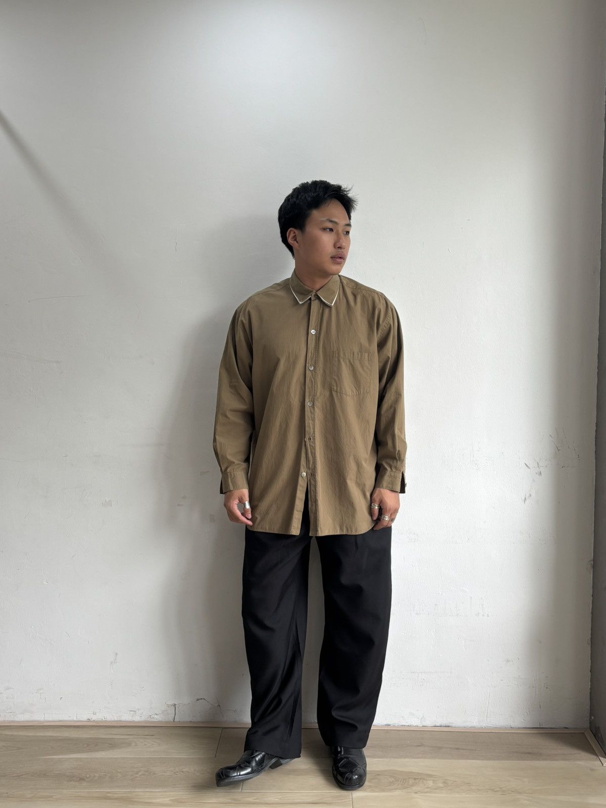 Yohji Yamamoto Yohji Yamamoto Pour Homme 90s 3 collars oversized shirt Size US M / EU 48-50 / 2 - 13 Thumbnail