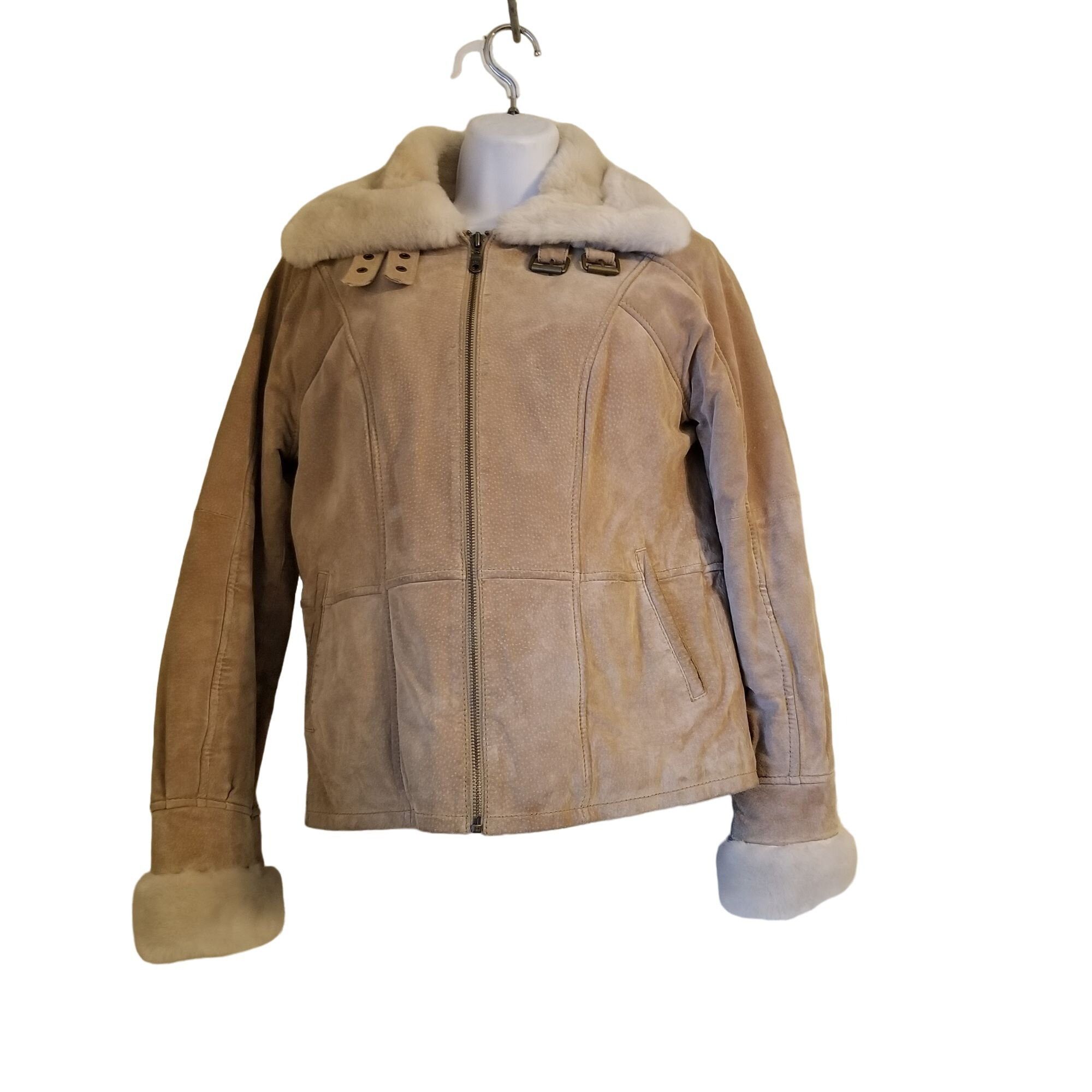 Wilsons Leather Wilsons Leather S Tan Zip Up Bomber Jacket Coat Penny Lane A Size S / US 4 / IT 40 - 1 Thumbnail