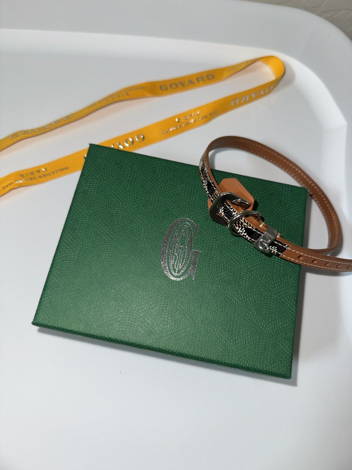 Goyard Goyard dog collar used for a photo and wiped off like NEW Size ONE SIZE - 14 Thumbnail