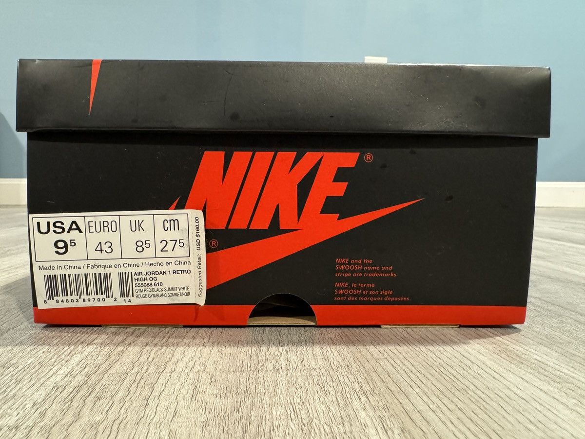 Jordan Brand × Nike Air Jordan 1 Retro High OG “Bred Toe” Size US 9.5 / EU 42-43 - 14 Thumbnail