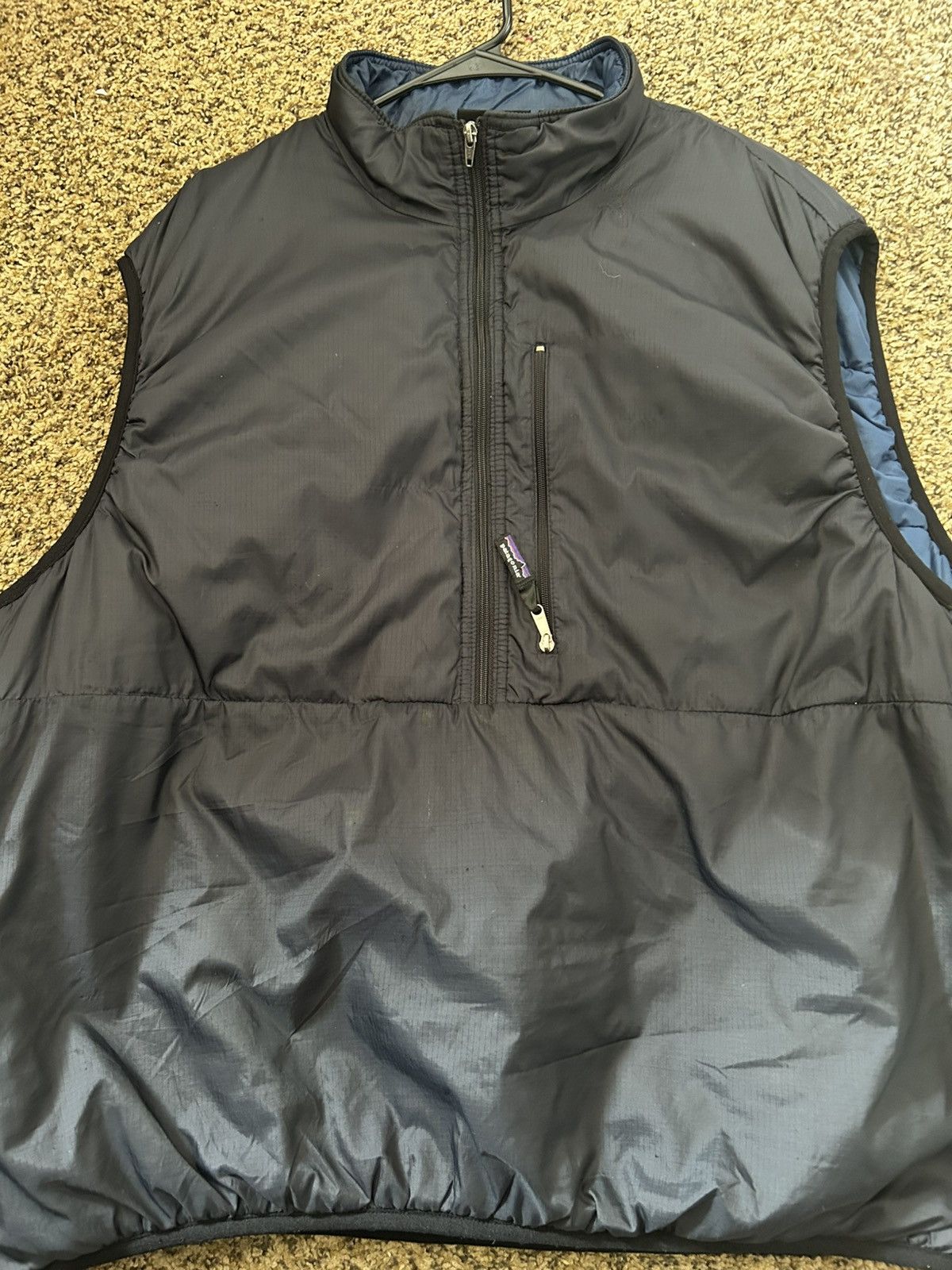 Patagonia Patagonia Puffball 1/2 zip Vest XXL Black / Blue Made in USA Size US XXL / EU 58 / 5 - 2 Thumbnail