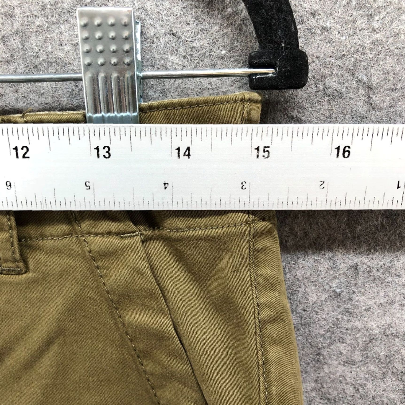 Anthropologie Anthropologie Pilcro Wanderer Trouser Pants Womens 28 Mid Rise Olive Green Twill Cotton Lyocell Spandex Ankle Straight Pockets Bohemian Size 28" / US 6 / IT 42 - 6 Thumbnail