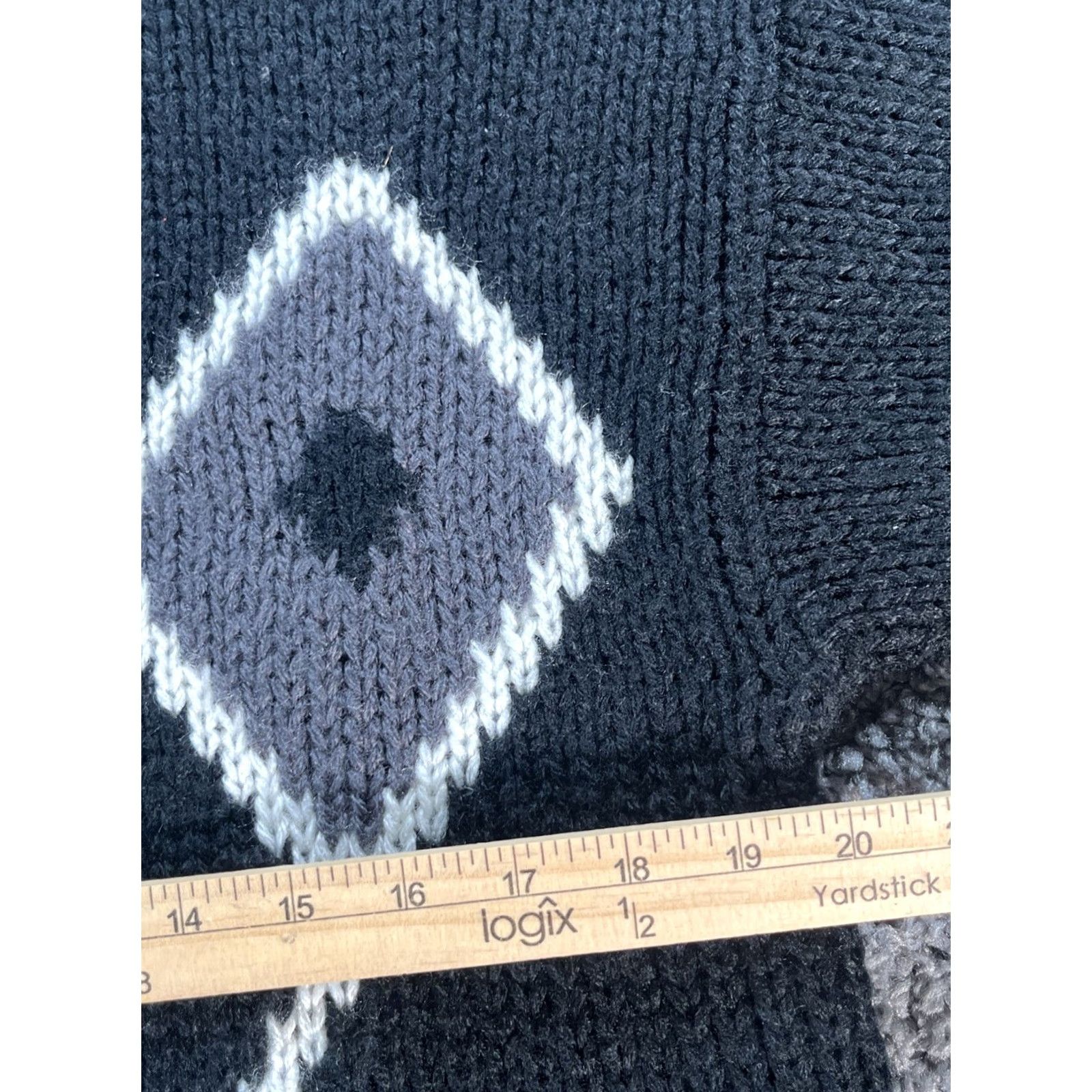 Vintage VINTAGE Forum Sweater Mens Medium Crew Neck Black Geometric Pattern 90s Pullover Knit Chunky-M Knit Acrylic M Regular Mens Size US M / EU 48-50 / 2 - 3 Thumbnail