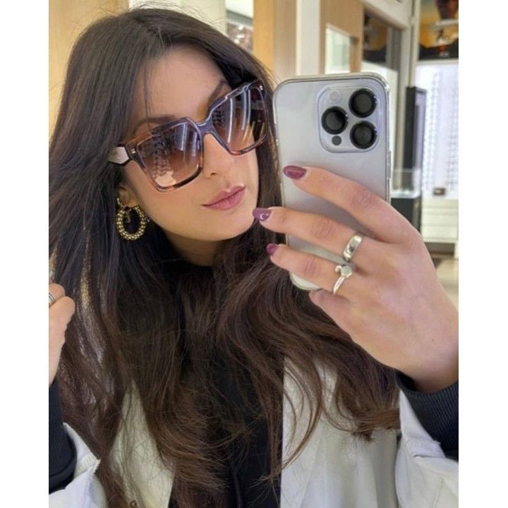 image of New Prada Pr24Zs 07R0A6 Caramel Tortoise Sunglasses in Brown, Women's