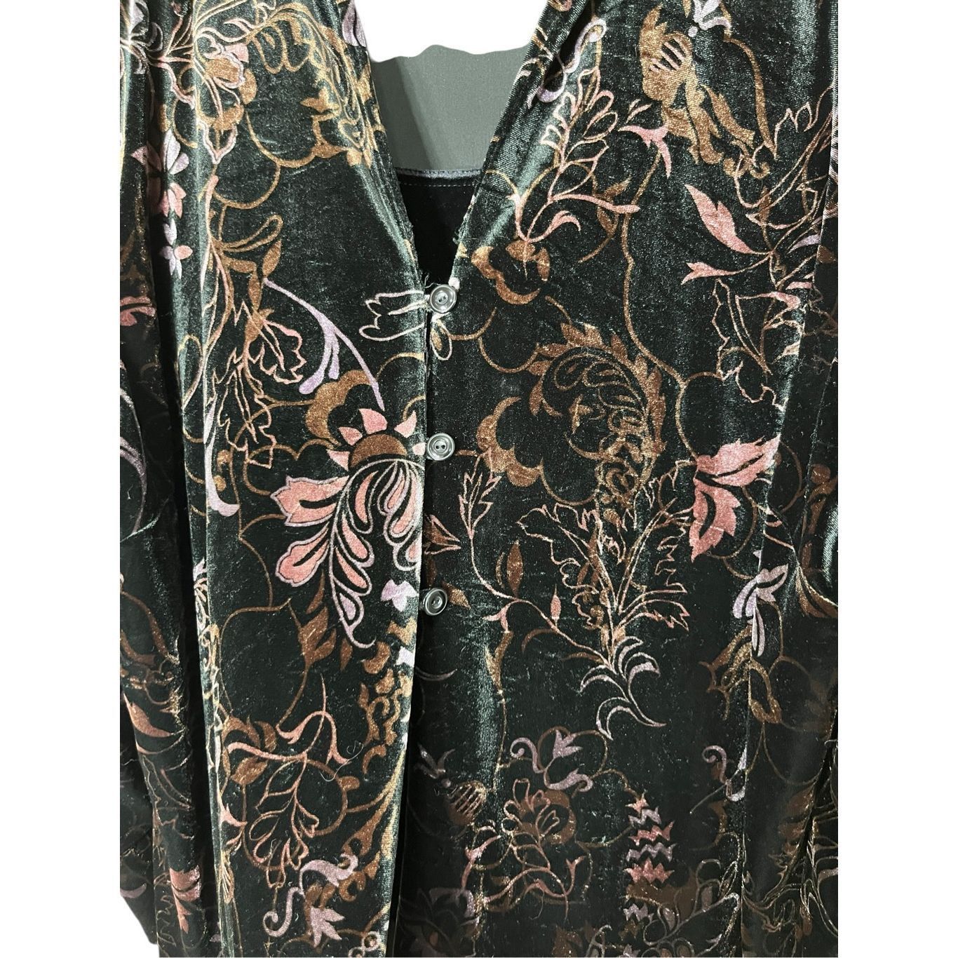 Other LAURA SCOTT Women's Velvet Blouse Floral Multicolor Size 16- Size XXL / US 16-18 / IT 52-54 - 4 Thumbnail