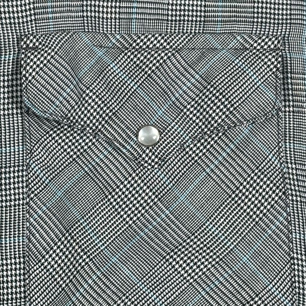 Vintage VINTAGE Ruddock Shirts Western Shirt Adult XL Gray Houndstooth Glen Plaid 90s Shirt Mens Size US XL / EU 56 / 4 - 4 Thumbnail