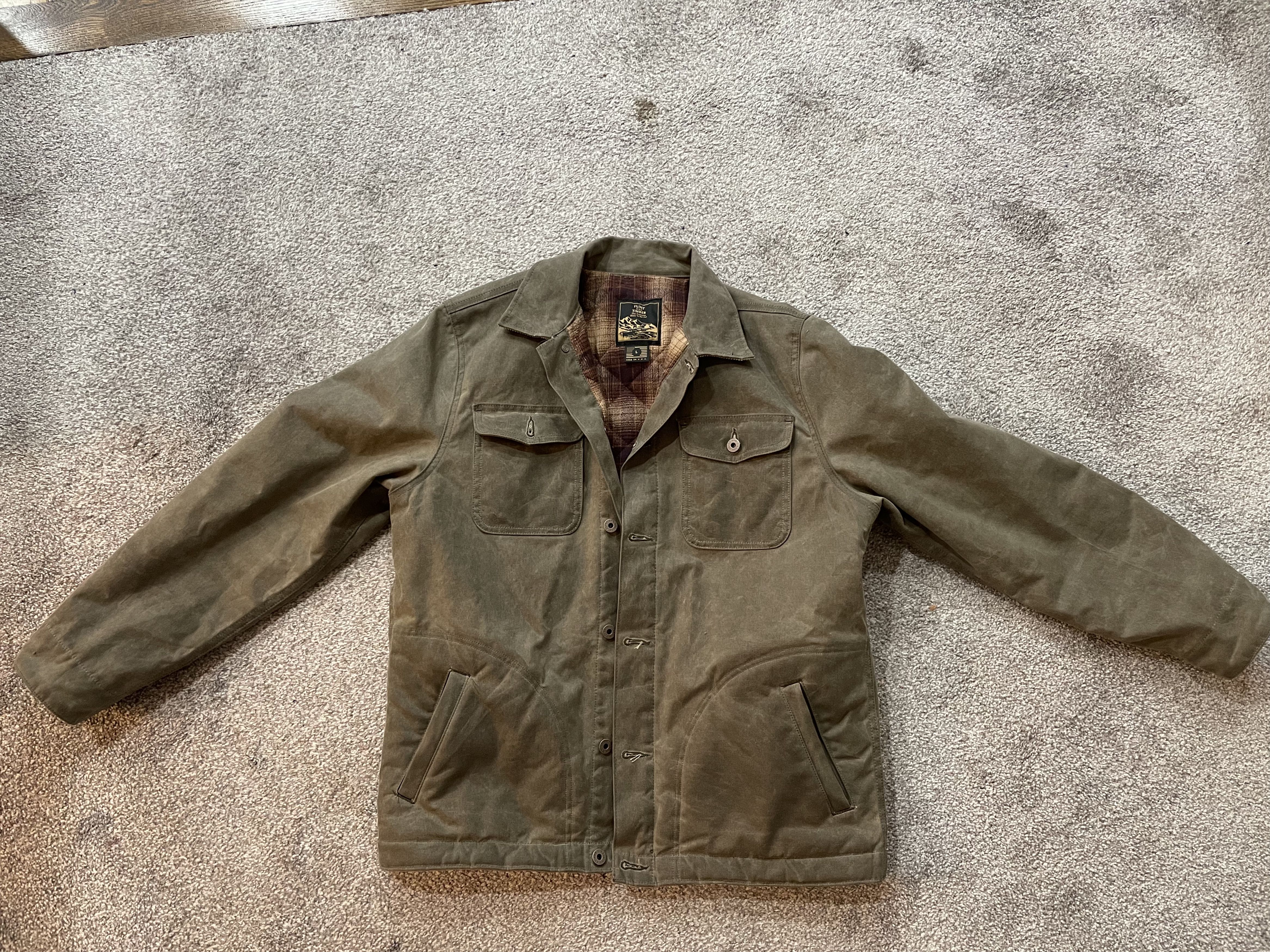 Flint And Tinder Flannel-Lined Quilted Waxed Rancher Jacket Size US L / EU 52-54 / 3 - 5 Thumbnail