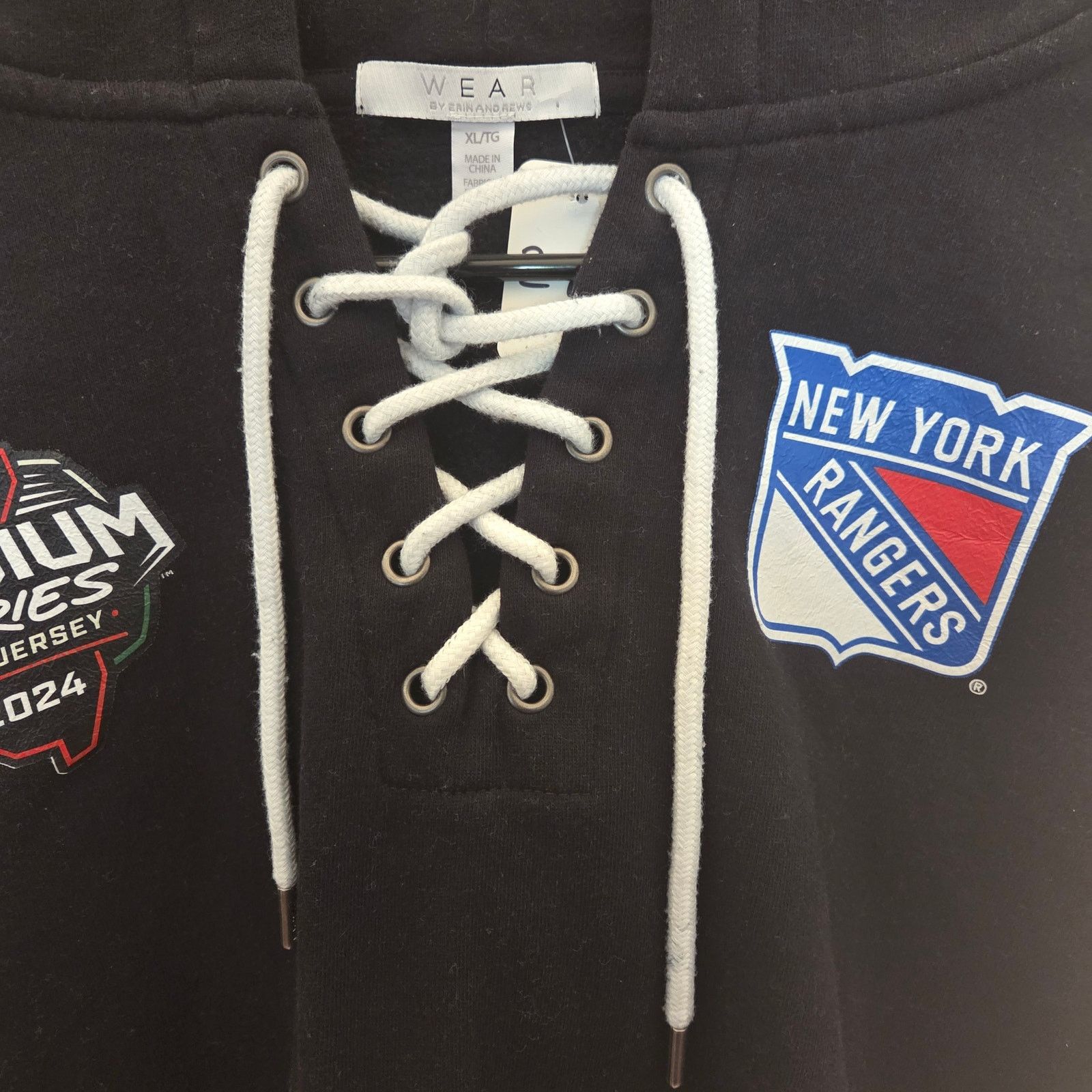NHL New York Rangers WEAR Erin Andrews Lace Up Hoodie XL Size XL / US 12-14 / IT 48-50 - 5 Thumbnail