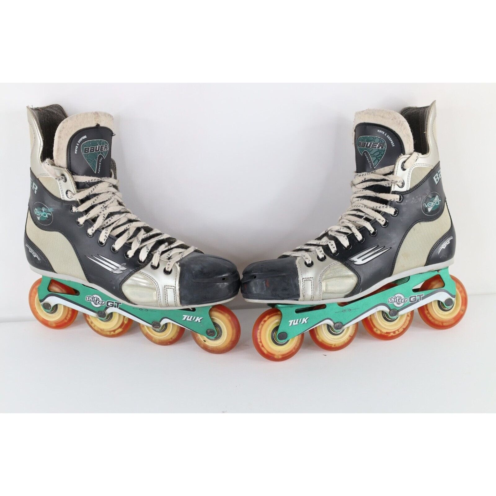 Vintage Bauer Hockey Distressed Vapor Shifter GT Inline Skates Size US 11 / EU 44 - 1 Thumbnail