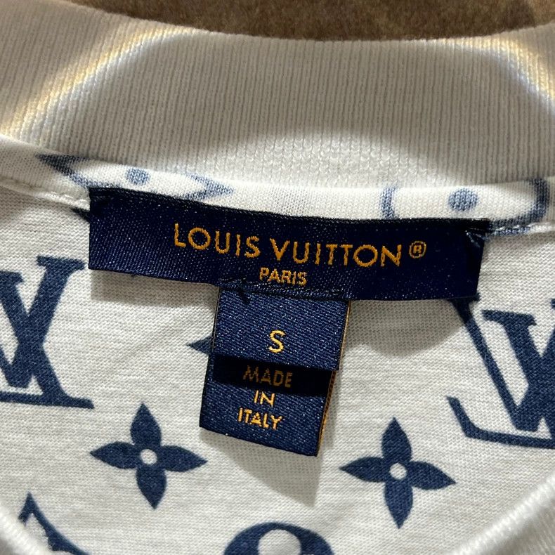 Louis Vuitton Louis Vuitton Blue presbyopic full print short sleeves Size S / US 4 / IT 40 - 3 Thumbnail