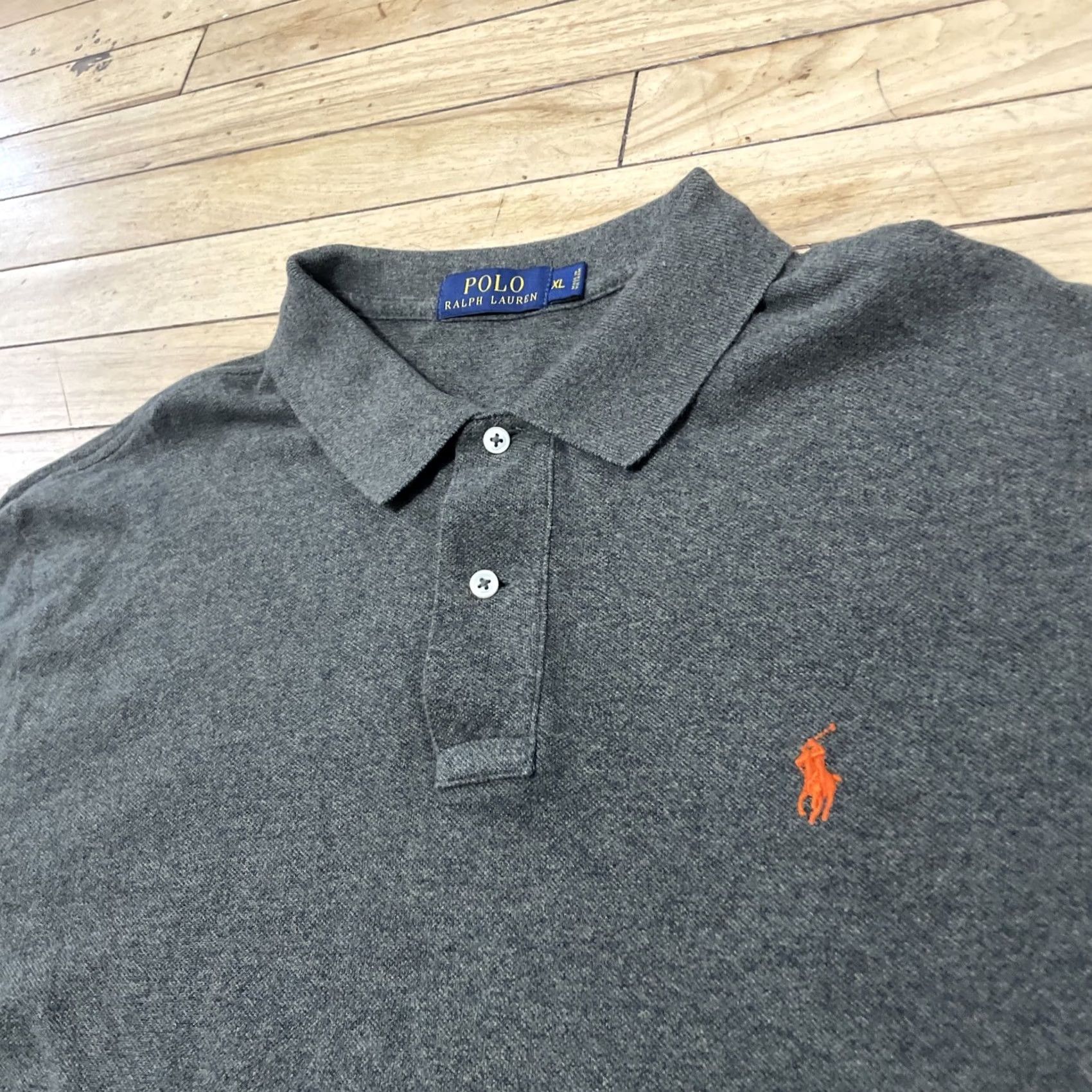 Polo Ralph Lauren Polo Ralph Lauren Rugby Shirt Long Sleeve Polo Gray Orange Logo XL Men Size US XL / EU 56 / 4 - 4 Thumbnail