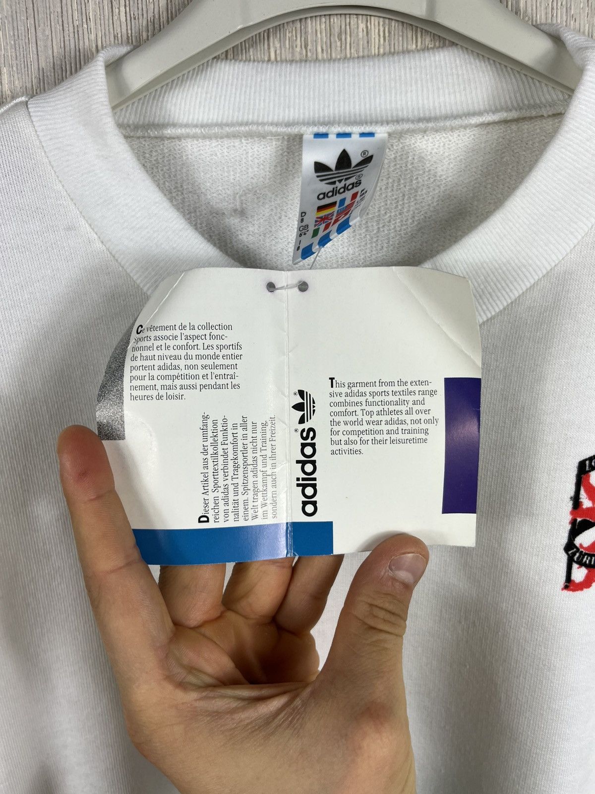 Adidas Vintage 90s Adidas soccer Zurich Italia sweatshirt crewneck Size US XL / EU 56 / 4 - 16 Thumbnail