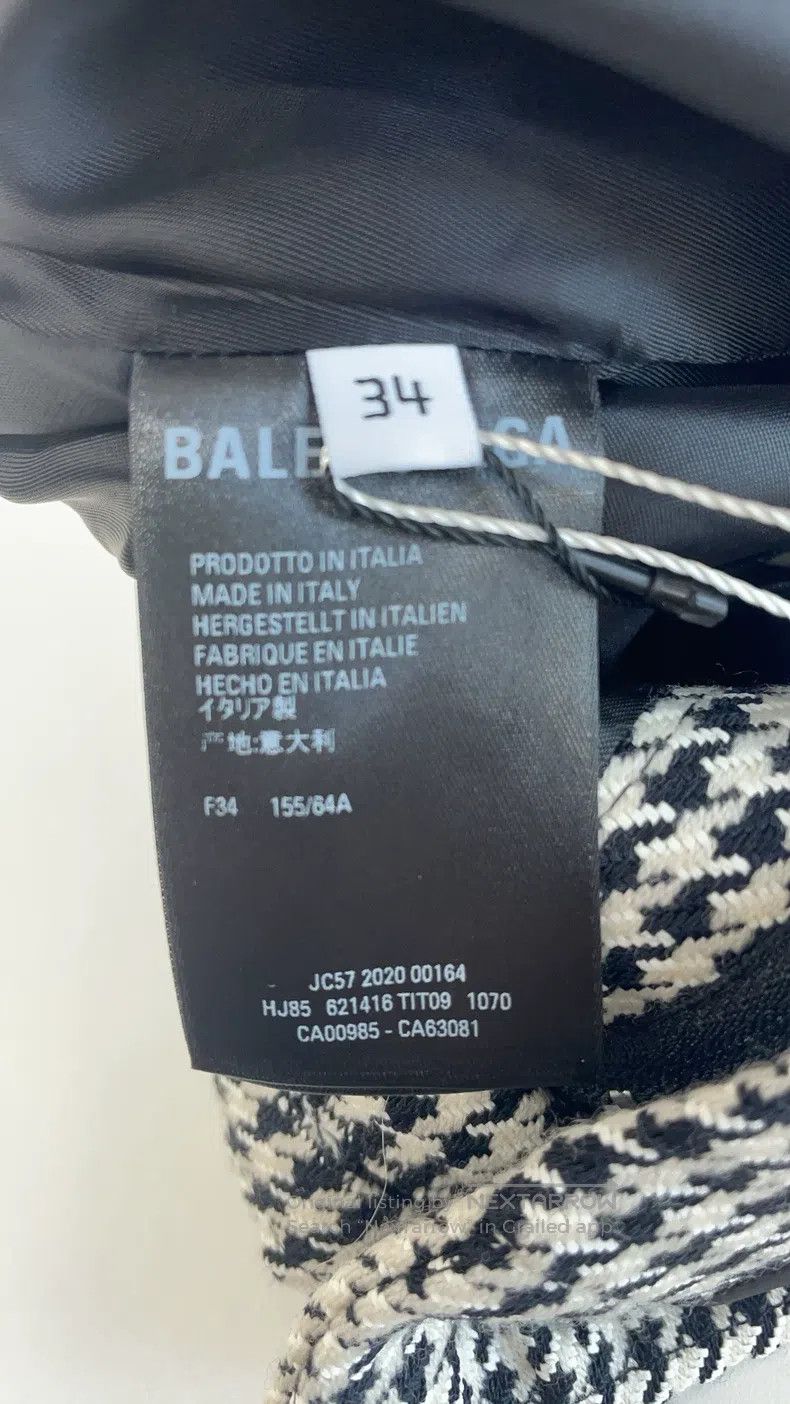 Balenciaga Balenciaga Houndstooth Skirt Size 33" - 4 Thumbnail