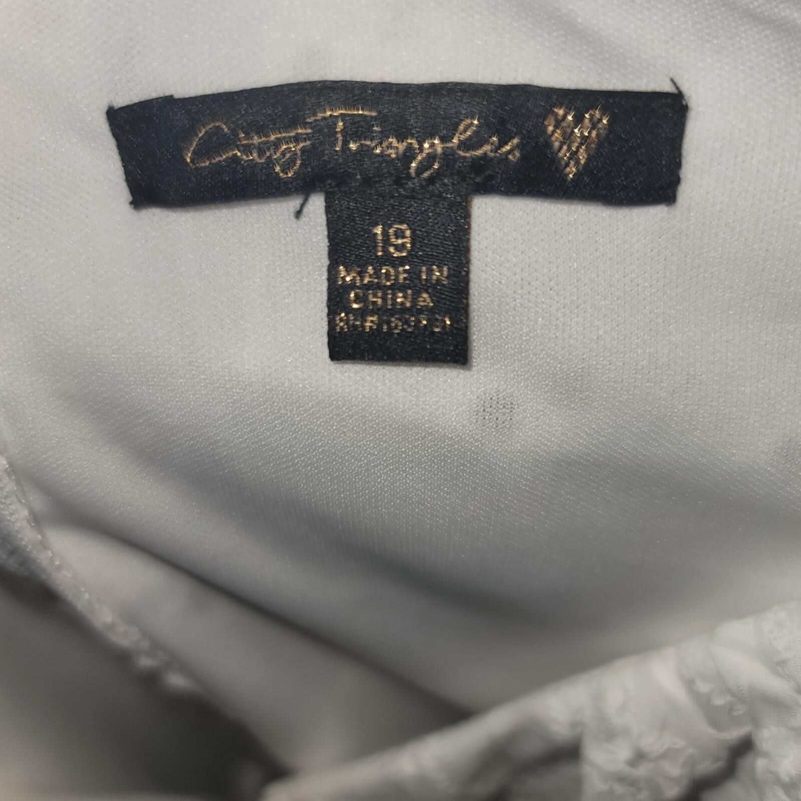 Other City Triangles White Eyelet Mini Dress NWT SZ 19 Cotton Size XL / US 12-14 / IT 48-50 - 3 Thumbnail