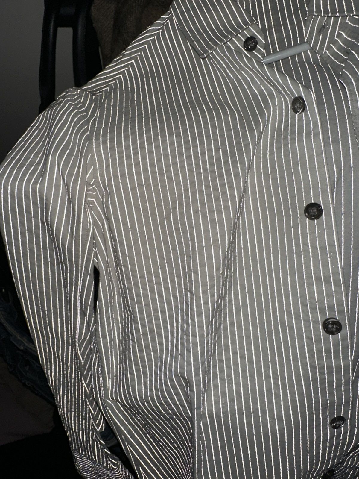 Carol Christian Poell Carol Christian Poell 2010 XLight Reflective Button Up Shirt Size US S / EU 44-46 / 1 - 2 Thumbnail