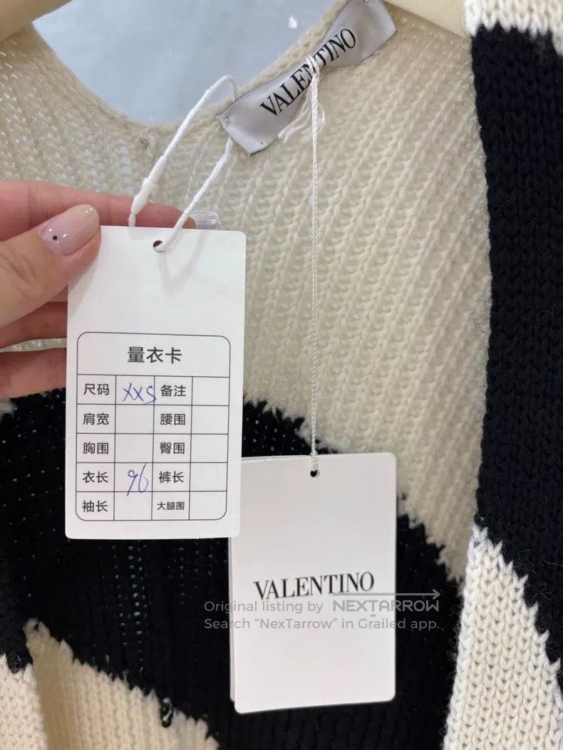 Valentino Valentino Black pendulum color scheme sheep wool knit card Size XXS / US 00 / IT 34 - 5 Thumbnail