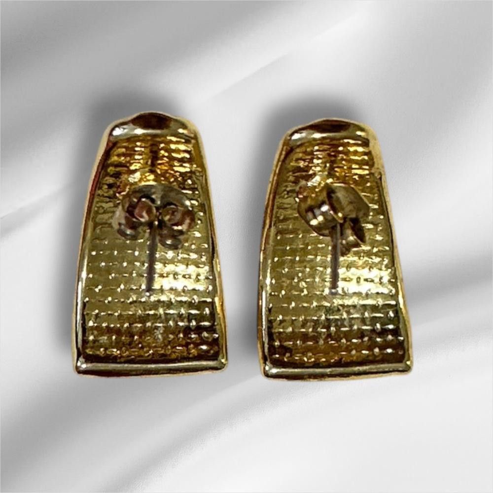 Designer Elegant Gold and White Earrings Size ONE SIZE - 4 Thumbnail