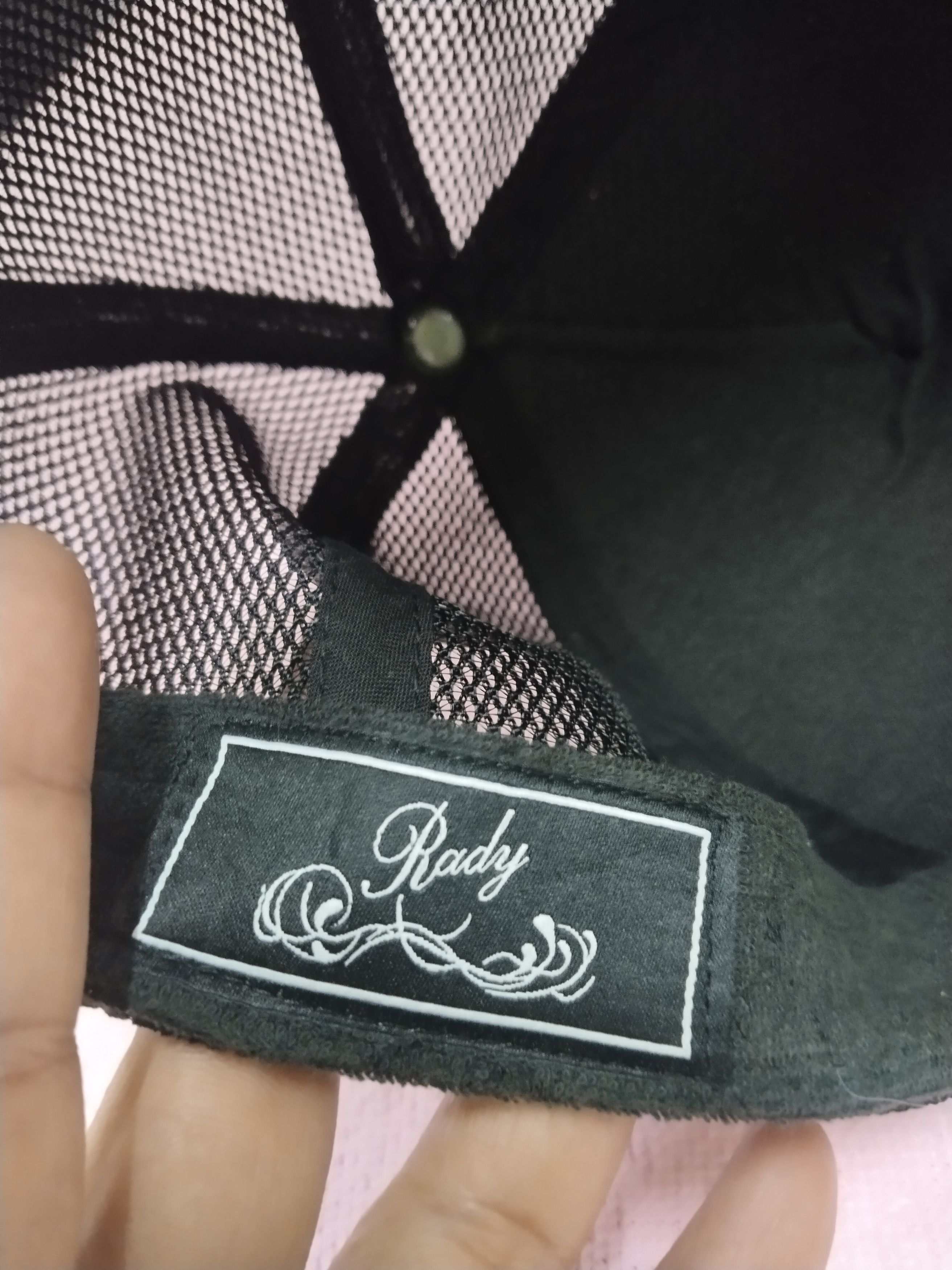 Japanese Brand RADY DISTRESSED STYLE TRUCKER BLACK CAP Size ONE SIZE - 8 Thumbnail