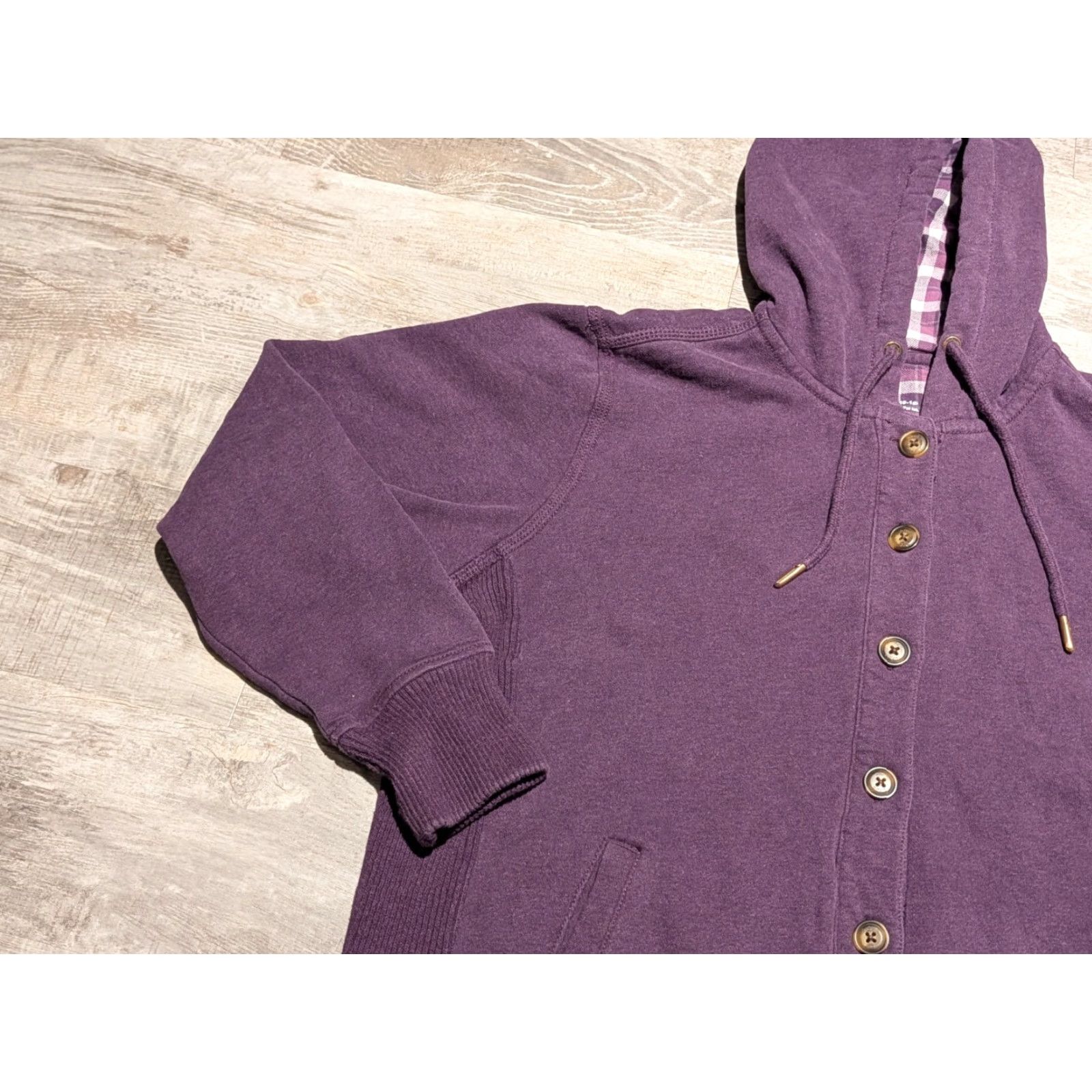 Carhartt Carhartt Womens XL Marengo Sweatshirt Jacket Purple Button Hooded Flannel Lined Upper Pockets Solid 100708 - 555 Womens Clothing Men? Size XL / US 12-14 / IT 48-50 - 6 Thumbnail