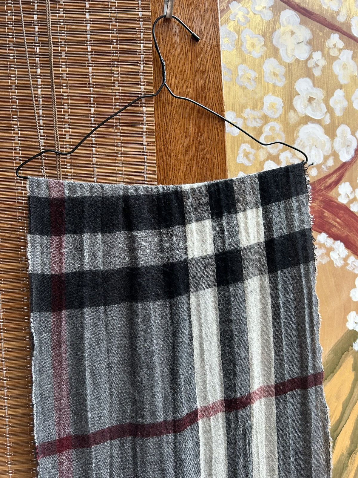 Burberry × Vintage Burberry London Check Cashmere Blend Scarf Size ONE SIZE - 5 Thumbnail