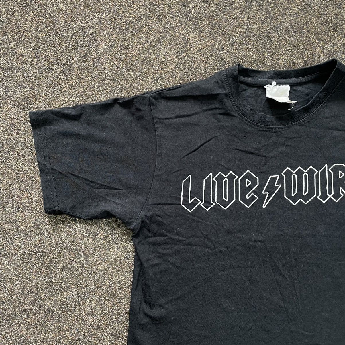Vintage Vintage 90s Live Wire Graphic Tee Sun Faded Grunge Boxy M Size US M / EU 48-50 / 2 - 2 Thumbnail