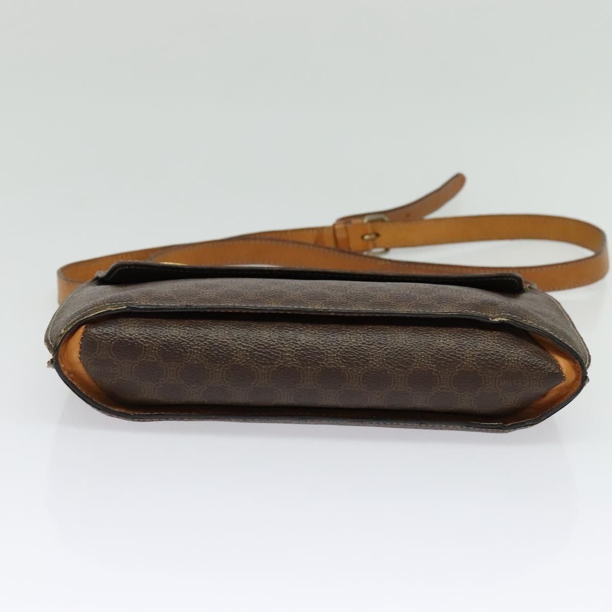 Celine CELINE Macadam Canvas Shoulder Bag Pvc Leather Brown Gold Size ONE SIZE - 9 Thumbnail