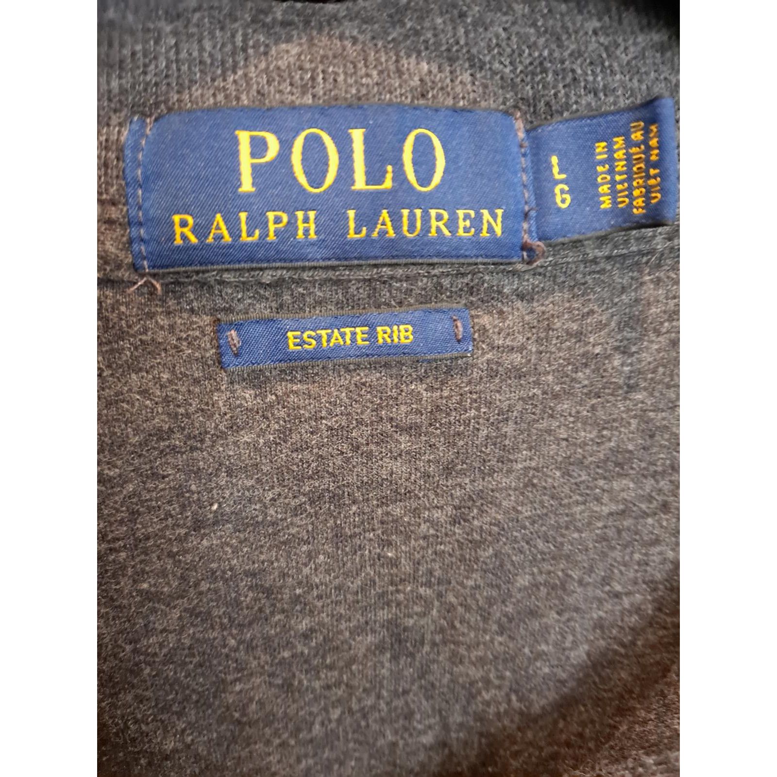 Polo Ralph Lauren Polo by Ralph Lauren 1/4 Zip Estate Rib Gray Sweater Size La Size US L / EU 52-54 / 3 - 3 Thumbnail