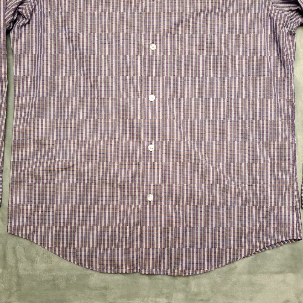 Lucky Brand VINTAGE Lucky Brand Shirt Mens M Purple Plaid Long Sleeve Slim Casual Dress Classic Size US M / EU 48-50 / 2 - 2 Thumbnail
