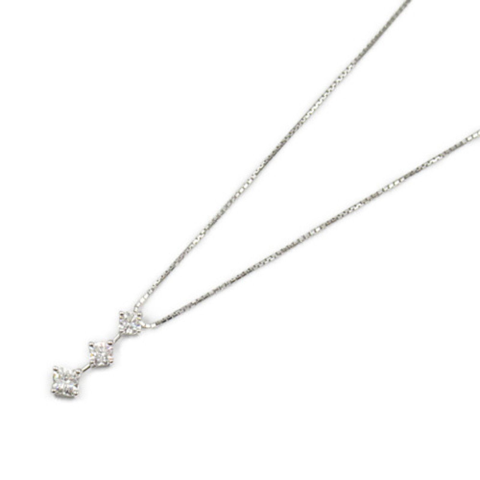 Luxuness Jewelry Diamond Pt900 Pt850 Necklace Metal Necklace in Silver, Women's