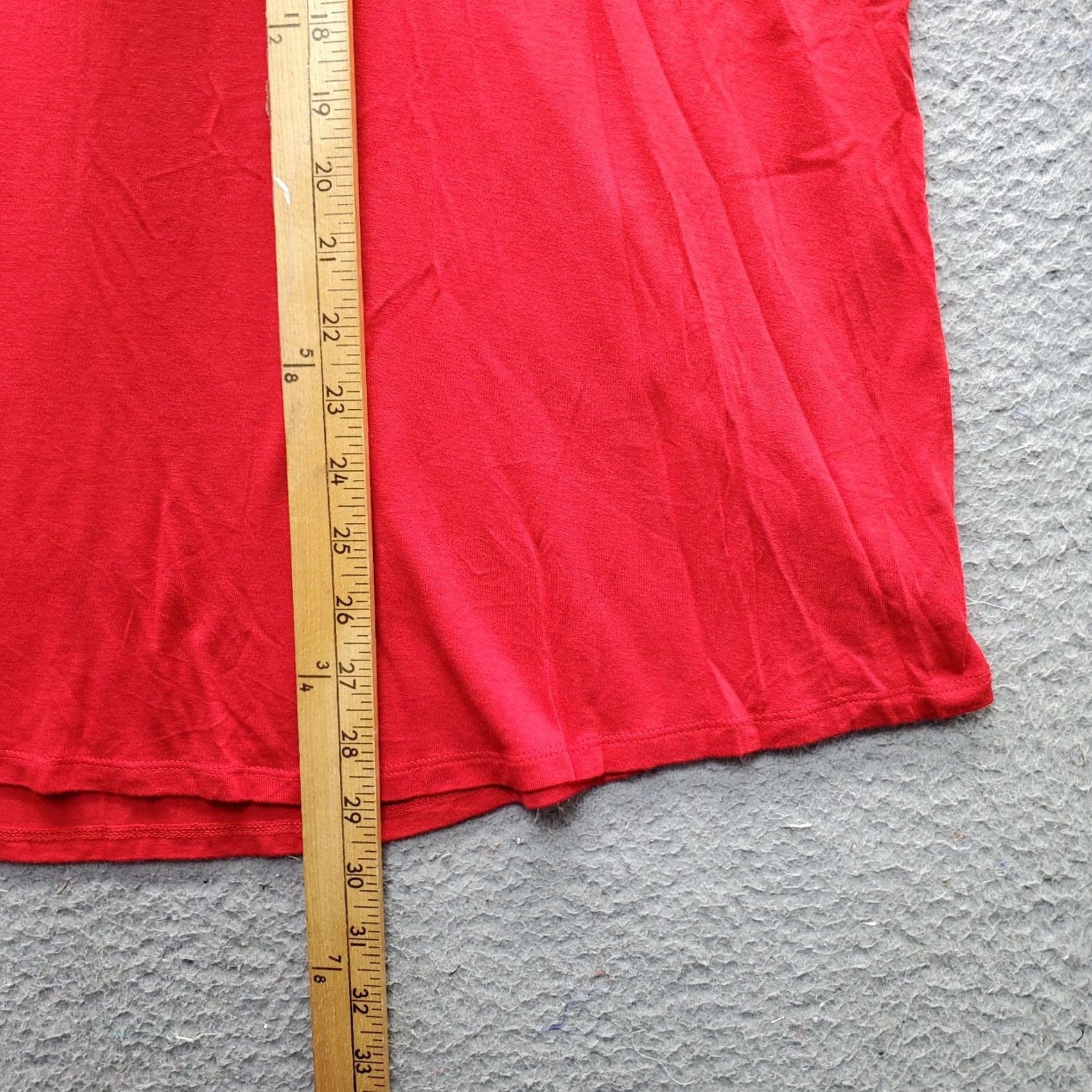 Vintage Lane Bryant Blouse Top Women's 26/28 Red Rayon Crochet Yoke Short Sleeve Stretch - Womens Size 26/28 Blouse Shirt Dressy Casual Shirt Size 4XL / US 24-26 - 4 Thumbnail