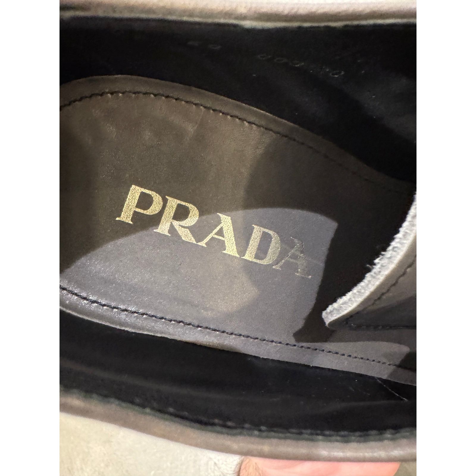 Prada 2000s Prada grey leather derby shoes Size US 12 / IT 42 - 10 Thumbnail