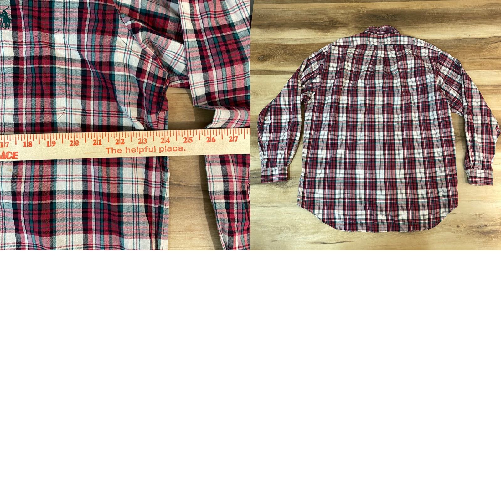 Ralph Lauren Ralph Lauren Shirt Mens L Blaire Button-Down Plaid Lightweight Cotton Twill Size US L / EU 52-54 / 3 - 8 Thumbnail